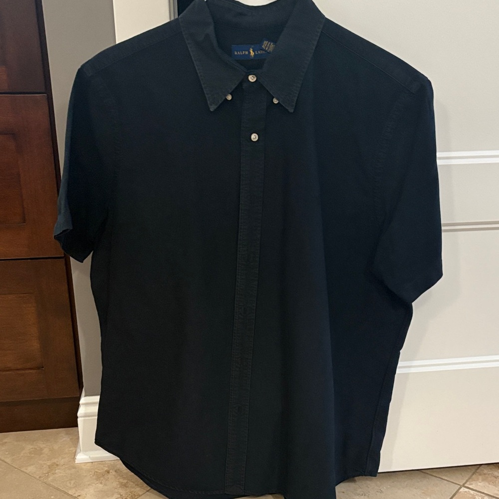 Ralph Lauren Men's Navy Short Sleeve Shirt